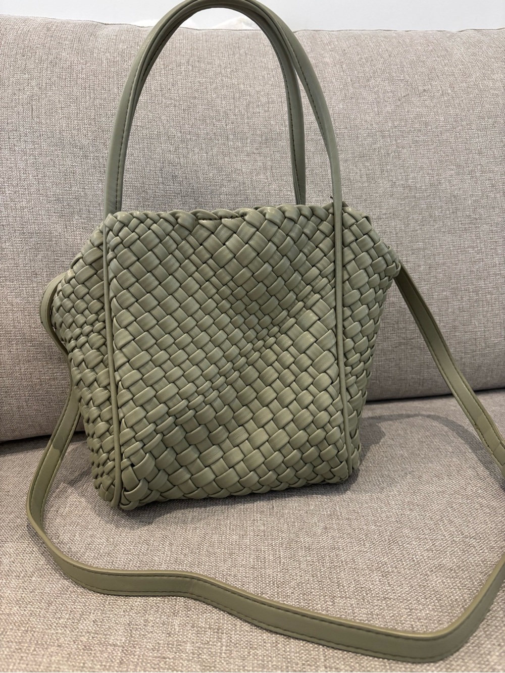 Anthropologie Olive Green Hollace Tote